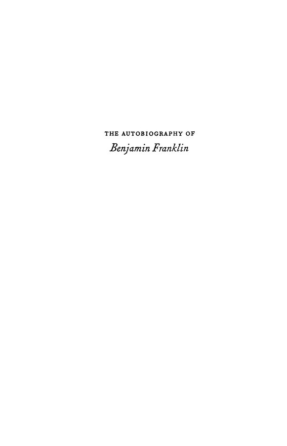 Cover of The Autobiography of Benjamin Franklin